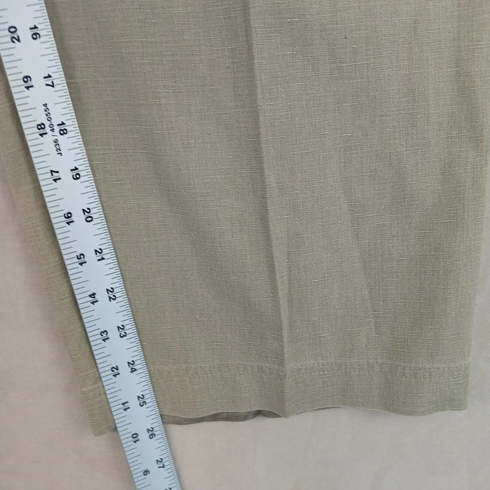 Tommy Bahama Island Soft 38x26 Mens Pants Linen Beach Casual Khaki Baggy Cropped
